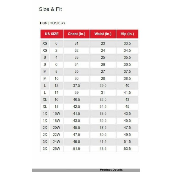 HUE Leggings Original Smoothing Pull-on Black Size M Medium $42 - Picture 2 of 6